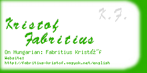 kristof fabritius business card